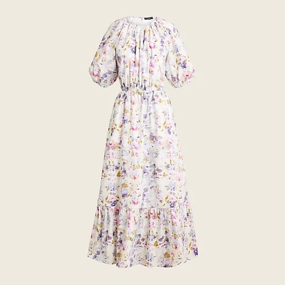 Flora Obscura X J. Crew Side Cutout Dress in Kaleidoscope Floral (8) - Picture 4 of 15